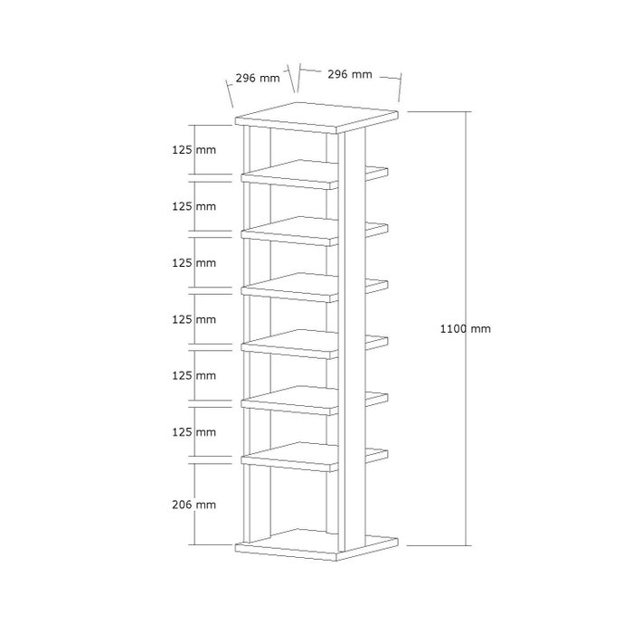 Hanah Home Armario para Zapatos Roble Zafiro